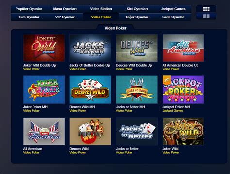 Video poker oyunları turnirləri