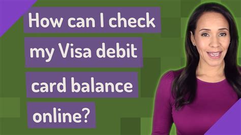 Visa Debit Card Balance Check