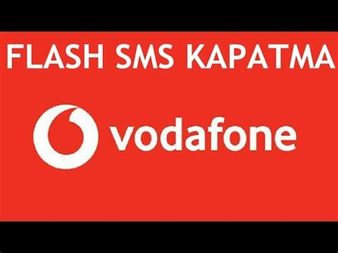 Vodafone Flash Sms Kapatma