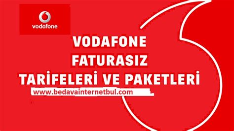 Vodafone faturasız paketler 2020