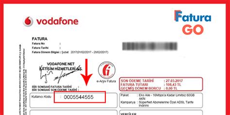 Vodafone net jet fatura