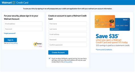 Walmart Online Credit Card Application