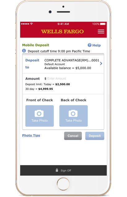 Wells Fargo Mobile Check Deposit Limit
