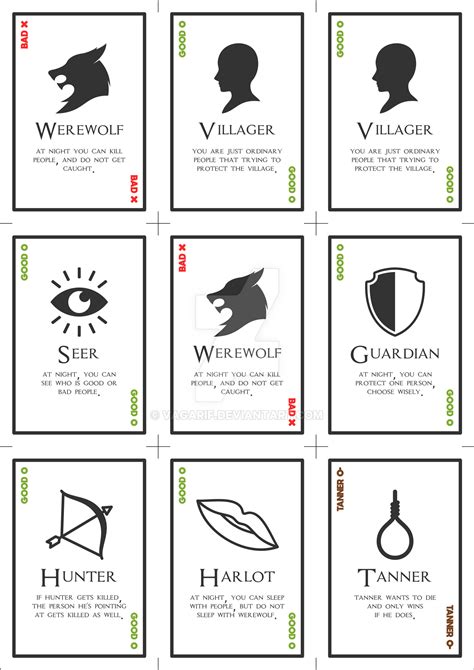 Werewolf Game Cards Pdf Free