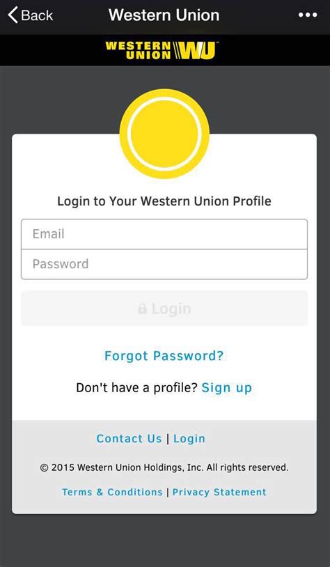 Western Union Log In