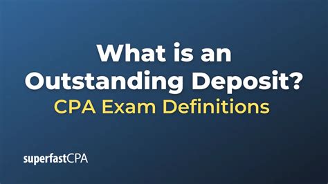 What Is An Outstanding Deposit
