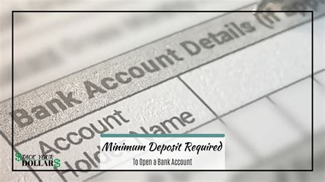 What Is Minimum Opening Deposit