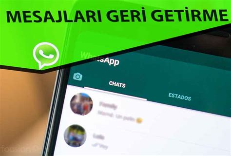 Whatsapp mesajları getirme