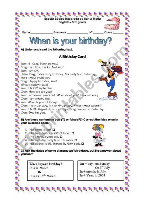 When is your birthday ingilizce cevabı