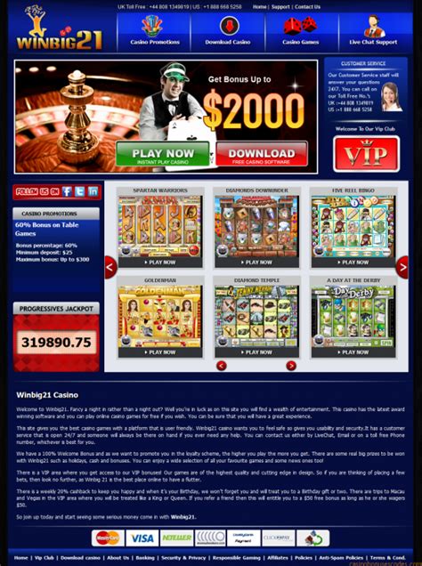 Win Big 21 Casino No Deposit Bonus