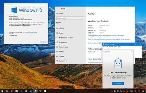 Windows 10 versão 1809 download