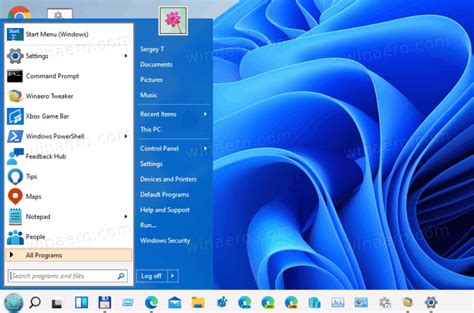 Windows 11 Traditional Start Menu