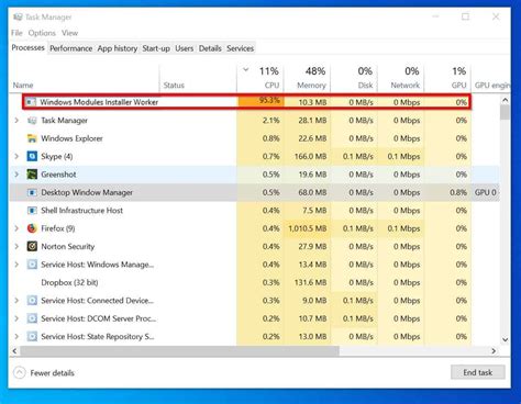 Windows modules installer worker ダウンロード中