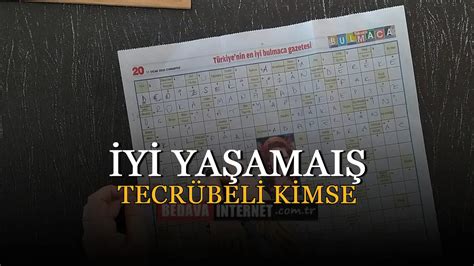 Yaşlı ihtiyar kimse bulmacada