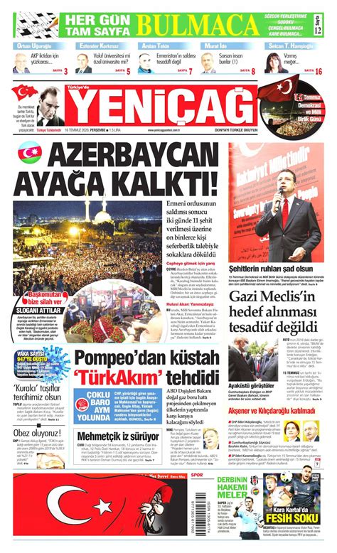 Yeniçağ gazetesi mobil