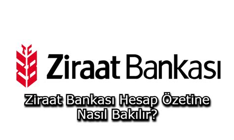 Ziraat bankası hesap özeti